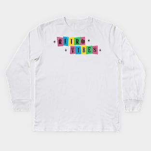 Retro Vibes Kids Long Sleeve T-Shirt